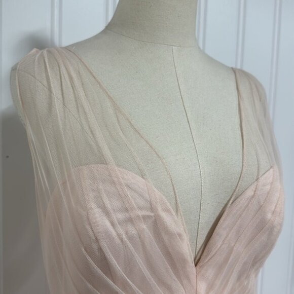 Watters blush pink delicate lace Lucy Gown Size 8 - Picture 6 of 12